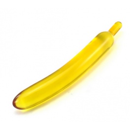 glass anal vaginal dildo - banana