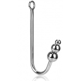 stainless anal hook with 3 beads