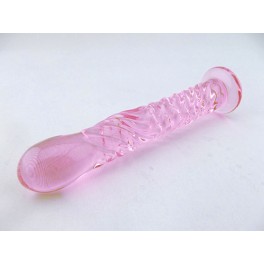 skleněné anální , vaginální dildo kolík - růžové A