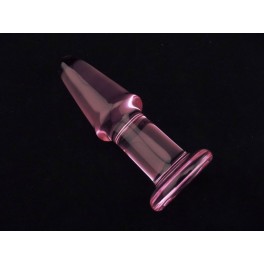skleněné anální , vaginální dildo kolík - růžové E
