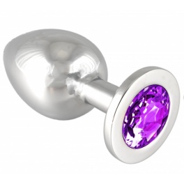 Rimba big anal plug with violet crystal