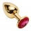 sparkle jewelry gold-coated anal metal plug