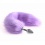 metal anal plug with light violet tail