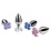 anal metal plug with 4-leaf crystal