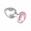 Rimba anal plug with pink crystal
