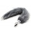 metal anal plug with grey tail