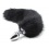 metal anal plug with black tail
