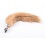 metal anal plug with beige tail